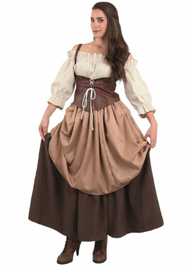 Fato de Hortelana medieval para mulher