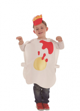 Fato de ovo com tomate e batata para crianças