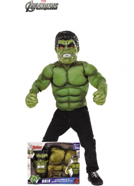 Fato de Hulk Avengers com músculos para crianças