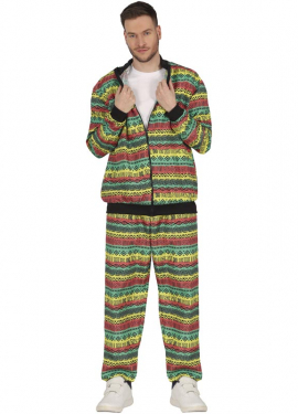 Fato jamaicano dos anos 80 para homem