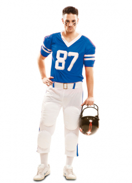 Blue American Football Player Costume for Men