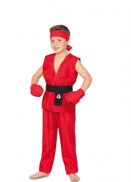 Fato de Karaté vermelho para criança