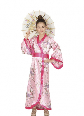 Fantasia de quimono japonês para menina