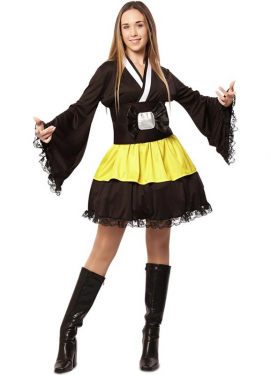 Fato de quimono ninja feminino