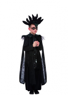 Fato preto elegante de Príncipe Raven para menino