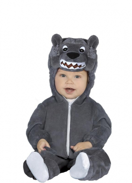 Fato de lobo cinzento bebé para bebé