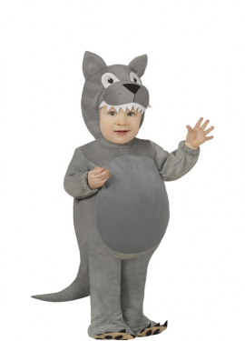 Fato de lobo cinzento para bebés