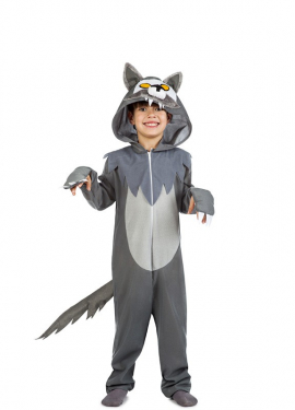 Fato de lobo cinzento para crianças