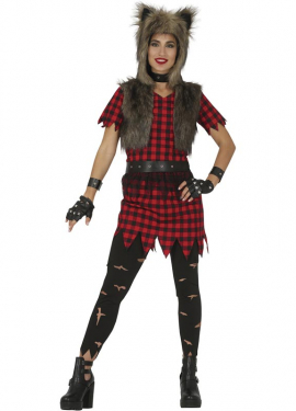 Fato de lobo rebelde para mulheres