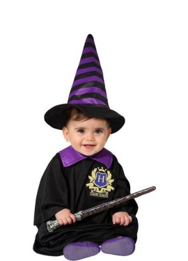 Black and purple wizard costume for baby and children