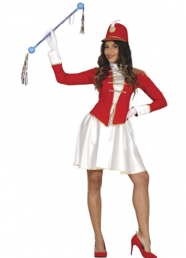 Fato de majorette com saia para mulher