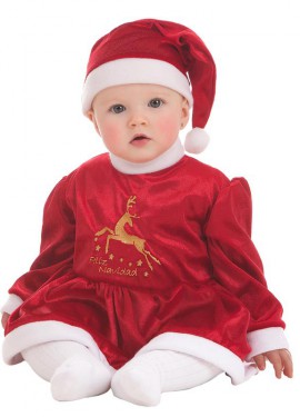 Fato de papai noel para bebés