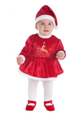 Fato de rena de papai noel para bebês