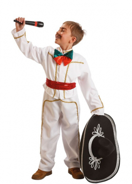 Fato de Mariachi mexicana para menino
