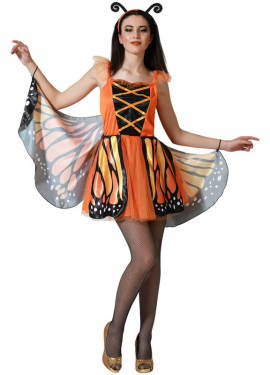 Fato de borboleta monarca para mulher