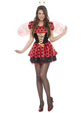 Fato de joaninha rainha para mulher