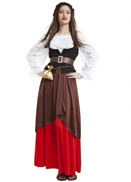 Medieval innkeeper costume for women