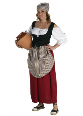 Medieval innkeeper costume for women
