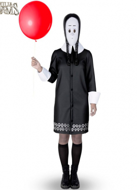 Fato de quarta-feira Addams para mulher