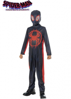 Traje clássico de Miles Morales Spiderverse para meninos