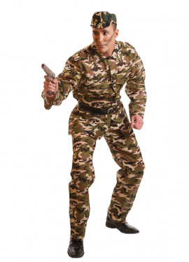 Fato de camuflagem militar para homem