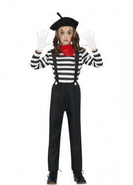 Fato de mímica parisiense infantil