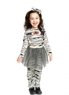 Fato de múmia com bandana e tutu para bebé e menina