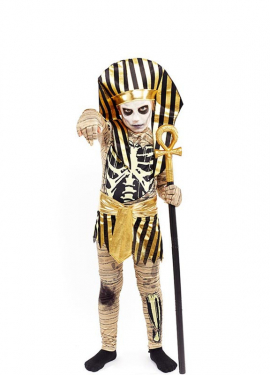 Fato de múmia faraó egípcio para criança