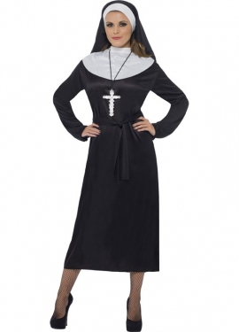 Black Nun Costume for Women