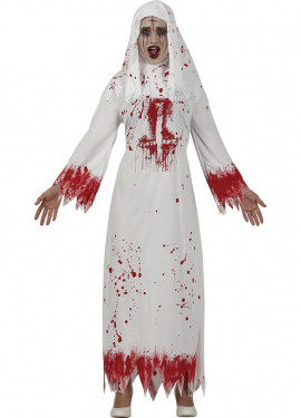 Fato de freira sangrenta para mulheres