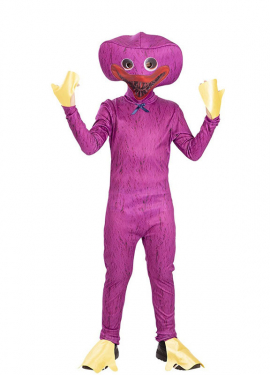 Fato de monstro do abraço rosa para menina