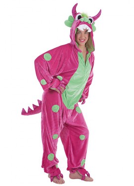 Fato de monstro com bolinhas para mulher