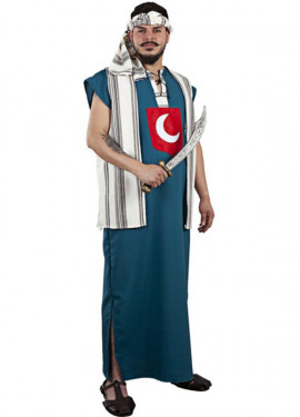Fato de mouro medieval azul para homem
