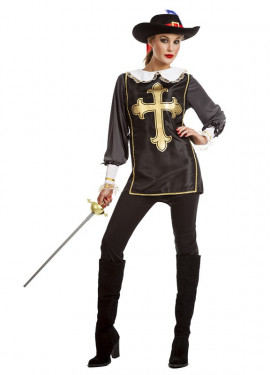 Black Musketeer costume for women