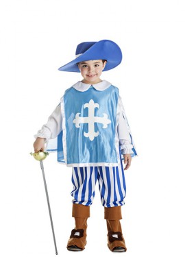 Blue Musketeer costume for boys