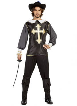 Black Musketeer Costume for Men