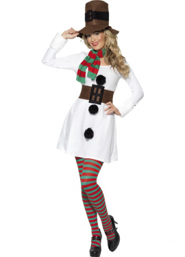 Fato de Mrs. Snowman para mulher