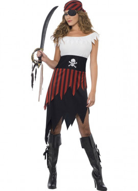 Fato de mulher pirata Bucanera