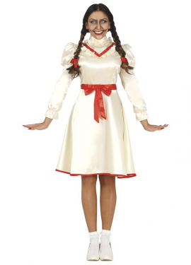 Fato de boneca antiga amaldiçoada para mulher