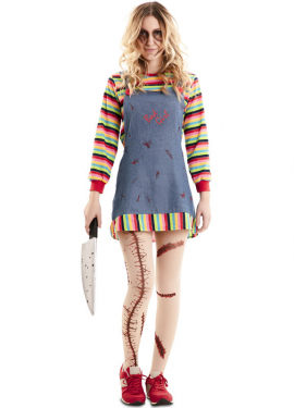 Possessed Doll Costume with skirt for women