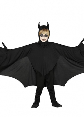 Fato de morcego preto para menino