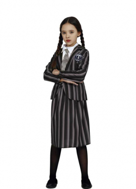 Fato de escola sinistra para menina