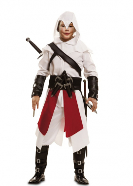 Fato de assassino branco para menino