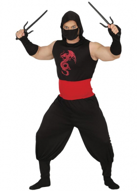 Fato de dragão ninja masculino