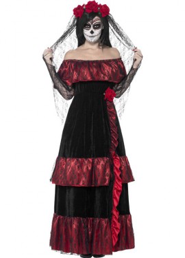 Fato de dia dos mortos para mulher