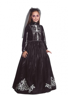 Skeleton Bride Costume for Girl