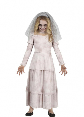 Sad Ghost Bride Costume for Girls