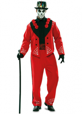 Red Day of the Dead Groom Costume for Men