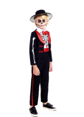 Catrín Skeleton Boyfriend Costume for children