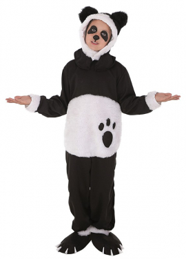 Fato de urso panda fofinho para menino